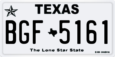 TX license plate BGF5161