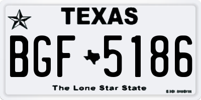 TX license plate BGF5186