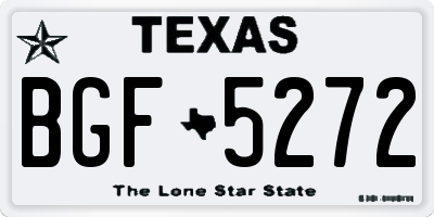 TX license plate BGF5272