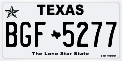 TX license plate BGF5277
