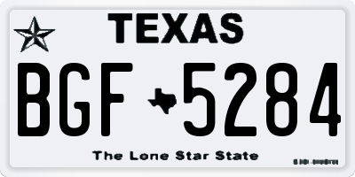 TX license plate BGF5284