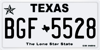 TX license plate BGF5528