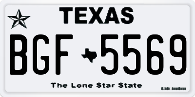 TX license plate BGF5569