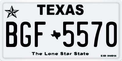 TX license plate BGF5570