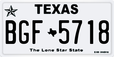 TX license plate BGF5718