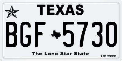 TX license plate BGF5730