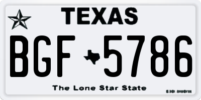 TX license plate BGF5786