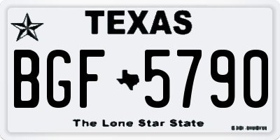 TX license plate BGF5790