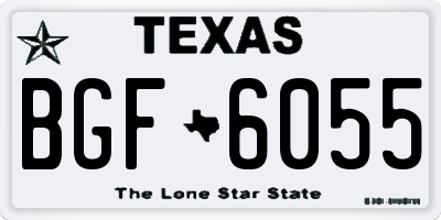 TX license plate BGF6055