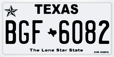 TX license plate BGF6082