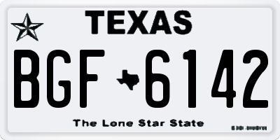 TX license plate BGF6142