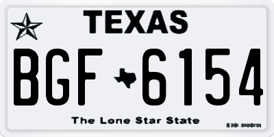 TX license plate BGF6154