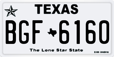 TX license plate BGF6160