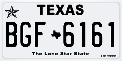 TX license plate BGF6161