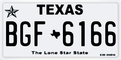 TX license plate BGF6166