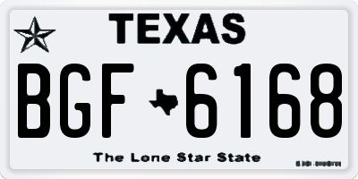 TX license plate BGF6168