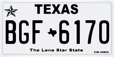 TX license plate BGF6170