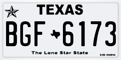 TX license plate BGF6173