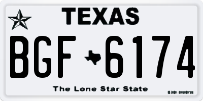 TX license plate BGF6174