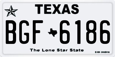 TX license plate BGF6186