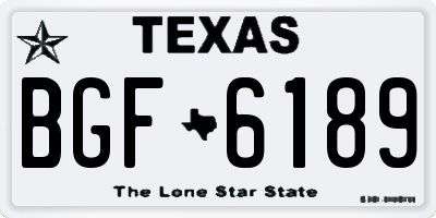 TX license plate BGF6189