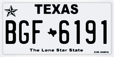 TX license plate BGF6191