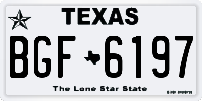 TX license plate BGF6197