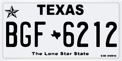 TX license plate BGF6212
