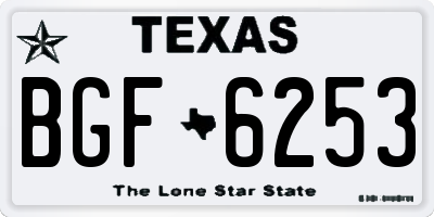 TX license plate BGF6253