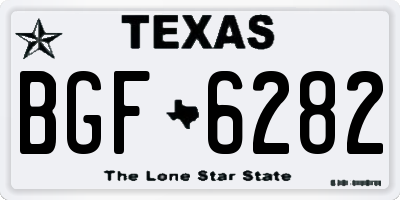 TX license plate BGF6282
