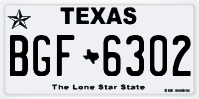 TX license plate BGF6302