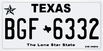 TX license plate BGF6332