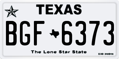 TX license plate BGF6373