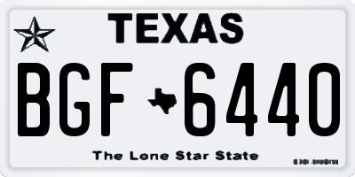 TX license plate BGF6440