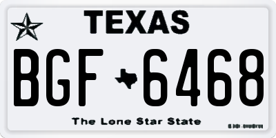 TX license plate BGF6468