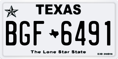 TX license plate BGF6491