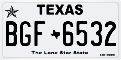 TX license plate BGF6532