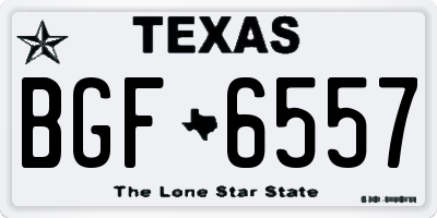 TX license plate BGF6557