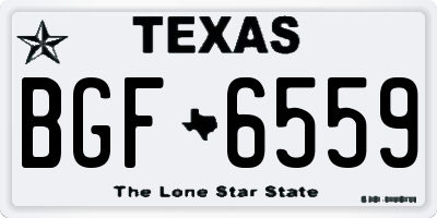 TX license plate BGF6559