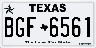 TX license plate BGF6561