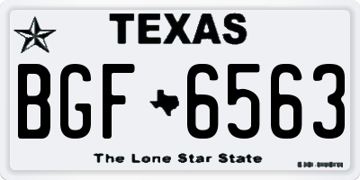 TX license plate BGF6563