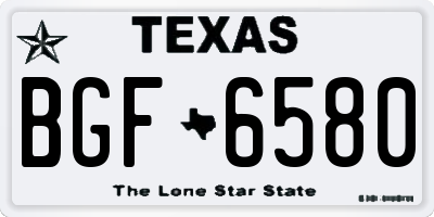 TX license plate BGF6580