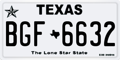 TX license plate BGF6632