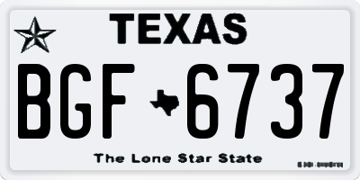 TX license plate BGF6737