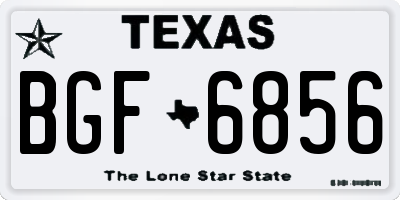 TX license plate BGF6856