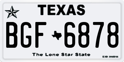TX license plate BGF6878