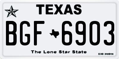 TX license plate BGF6903