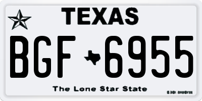 TX license plate BGF6955