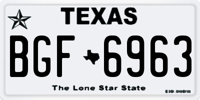 TX license plate BGF6963