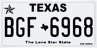 TX license plate BGF6968